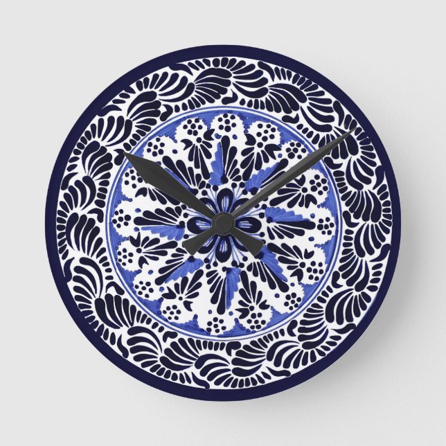 Relógio Redondo Festivo Talavera Cuatro (Frente)