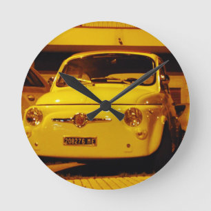 Relógio Redondo Fiat 500 Abarth.