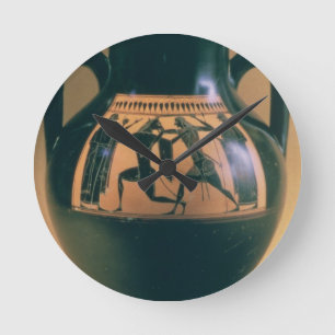 Relógio Redondo Figura preta amphora do sótão que descreve These