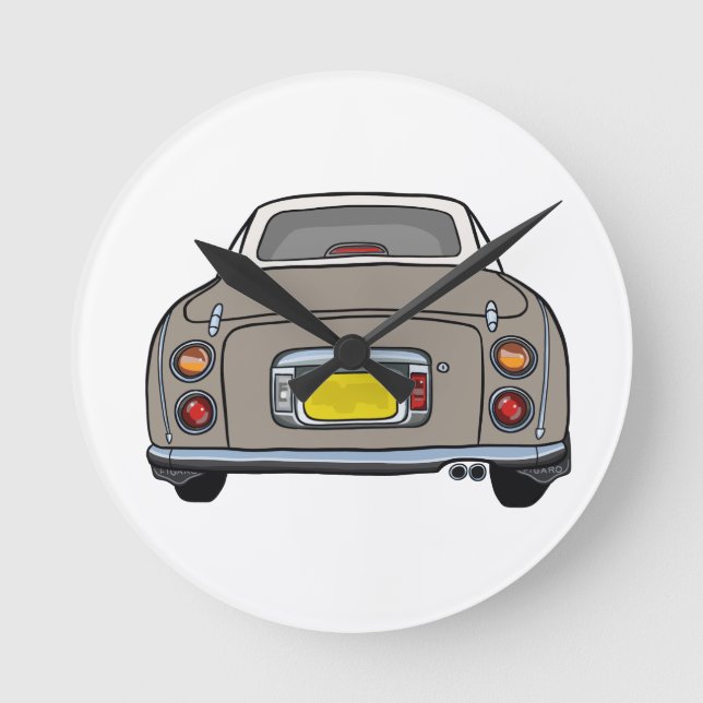 Relógio Redondo Figuras Figaro Carro Topaz Mist Garage Clock (Frente)