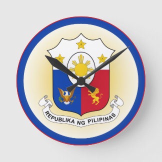Relógio Redondo Filipinas Casaco de Forma do Círculo de Armas