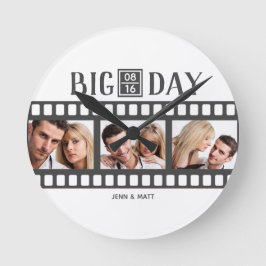 Relógio Redondo Filme de Casamento Adicionar 3 Fotos