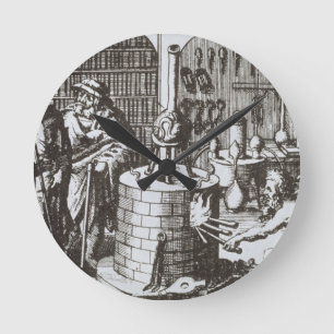 Relógio Redondo Filósofos herméticos e um alquimista, de Muse