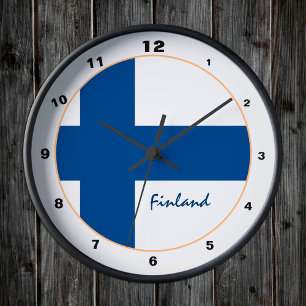 Relógio Redondo Finlândia Moderna, Finlândia Trendy Lança / design