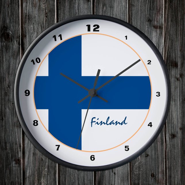 Relógio Redondo Finlândia Moderna, Finlândia Trendy Lança / design (Criador carregado)