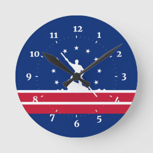 Relógio Redondo Flag of Richmond, Virginia Square Wall Clock