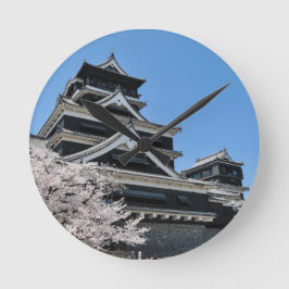 Relógio Redondo Flor De Cereja No Japão