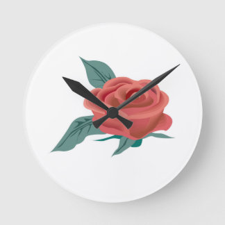 Relógio Redondo Flor de rosa