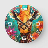 Floral Girafa Portrait- 9319