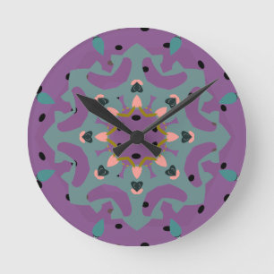 Relógio Redondo Floral Mandala