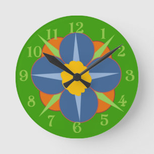 Relógio Redondo Floral Medallion