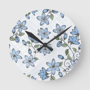 Relógio Redondo Floral pattern 2