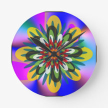 Floral Quântico colorido Mandala Geométrico Retro