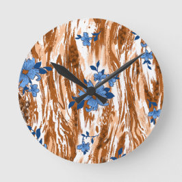 Relógio Redondo flores altas