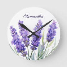 Flores de Lavanda em Aquarela