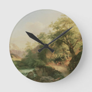 Relógio Redondo Floresta perto de Viena, 1852 (óleo em canvas)