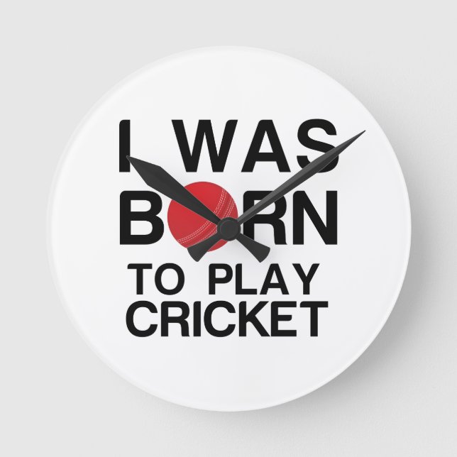 RELÓGIO REDONDO FOI NASCER DE JOGAR CRICKET (Frente)