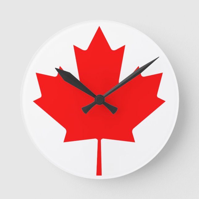 Relógio Redondo Folha de Mapeamento do Canadá (Frente)