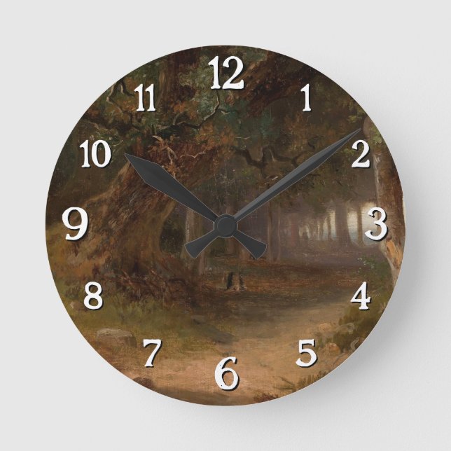 Relógio Redondo Forest Edge - Józef Szermentowski (Frente)