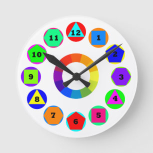 Relógio Redondo formas da geometria