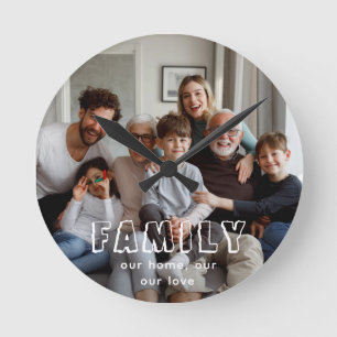 Relógio Redondo Foto de Família