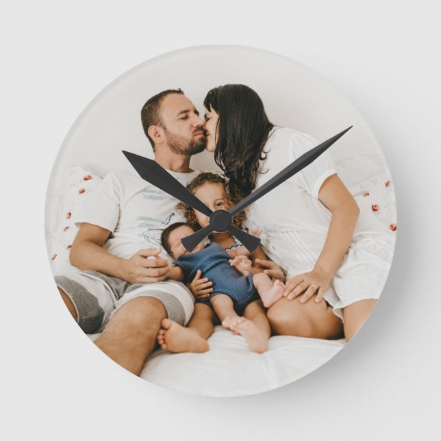 Relógio Redondo Foto Personalizada (Frente)