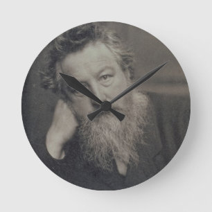 Relógio Redondo Fotografia do retrato de William Morris (1834-96)
