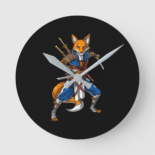 Relógio Redondo Fox Ninja Samurai (Frente)