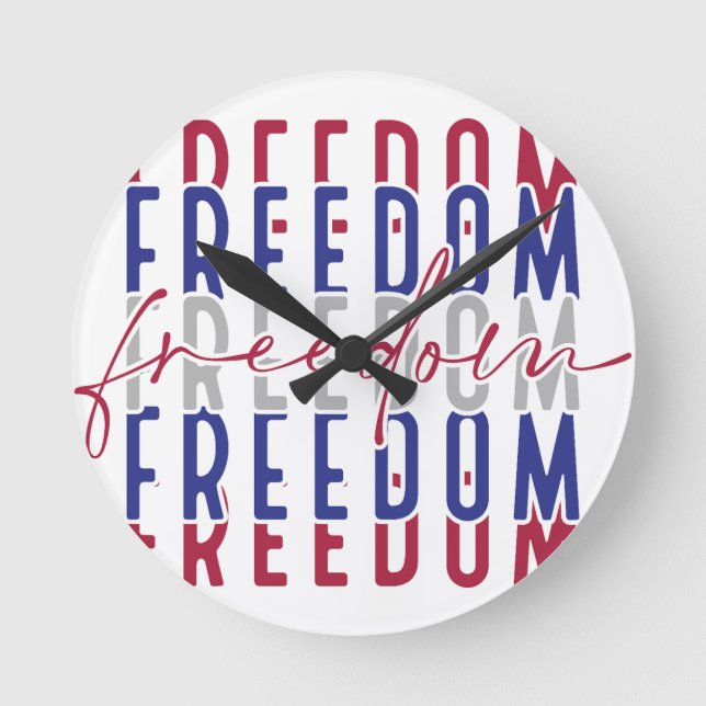 Relógio Redondo Freedom Kamala Harris (Frente)