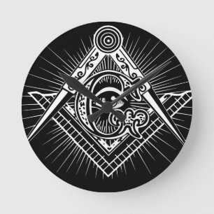 Relógio Redondo Freemasonry-Masonic-Masonry