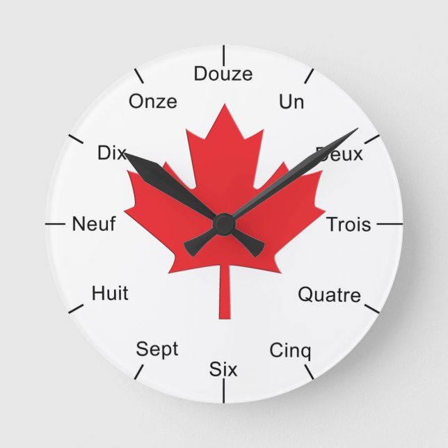 Relógio Redondo French Canadian Wall Clock (Frente)