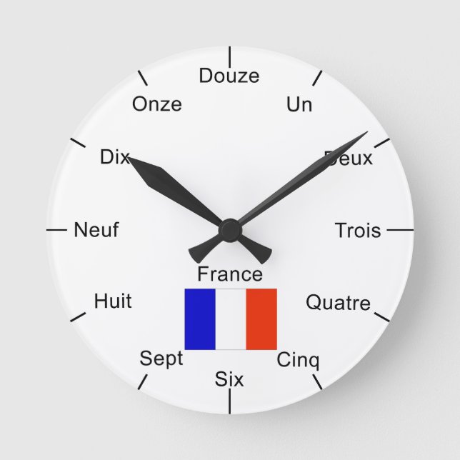 Relógio Redondo French Wall Clock (Frente)