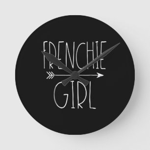 Relógio Redondo Frenchie Girl T I Love My French Buldog Dog Mãe