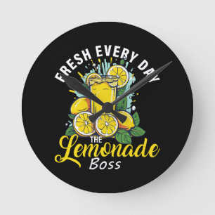 Relógio Redondo Fresco Todos os Dias O Chefe da Limonada