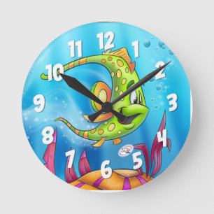 Relógio Redondo FriendFish clock cute