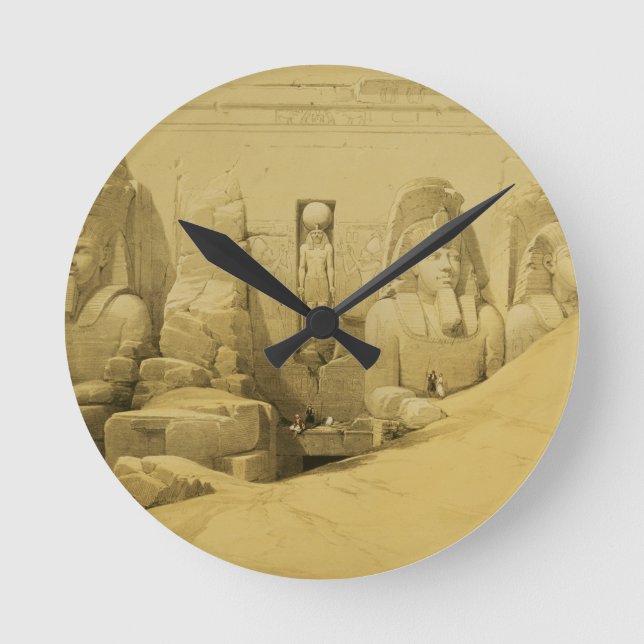 Relógio Redondo Front Elevation of the Great Temple of Aboo Simbel (Frente)