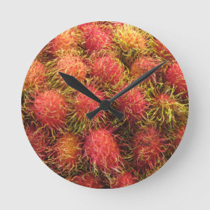 Relógio Redondo Fruta tropical Rambutan