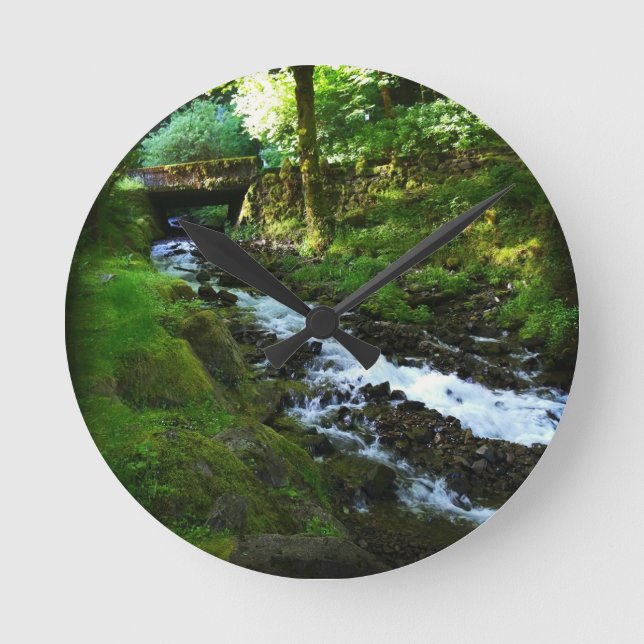 Relógio Redondo Fuga de Wahkeena Falls, OU (Frente)