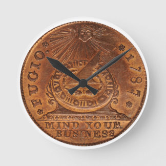 Relógio Redondo Fugio Cent Mind Your Business Copper Penny