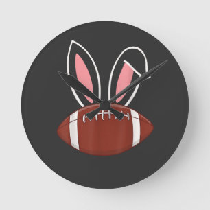 Relógio Redondo Futebol Americano Bunny Ears