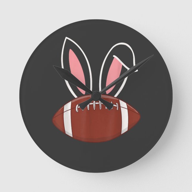 Relógio Redondo Futebol Americano Bunny Ears (Frente)