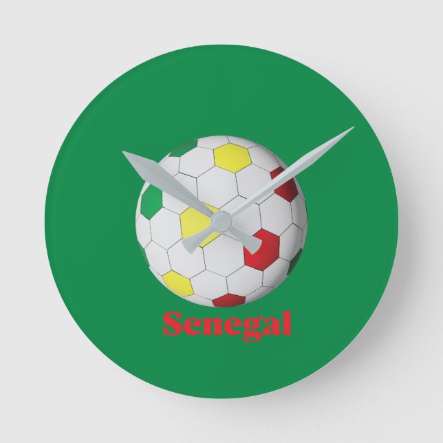 Relógio Redondo Futebol Senegalês (Frente)