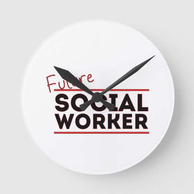 Relógio Redondo Futuro trabalhador social (Frente)