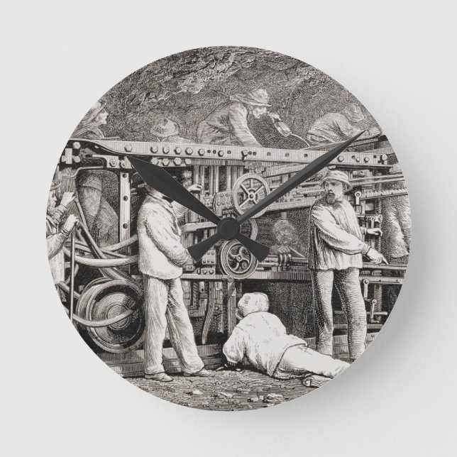 Relógio Redondo Galeria Avançada do Lado Francês da Lua (Frente)