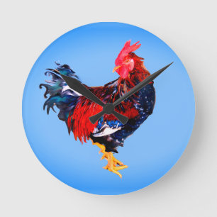 Relógio Redondo gallinaceous masculino, galo