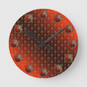 Relógio Redondo Galo de Terra