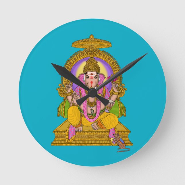 Relógio Redondo Ganesha Wall Clock (Frente)
