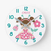 Garota de Ladybug Rosa e Teal