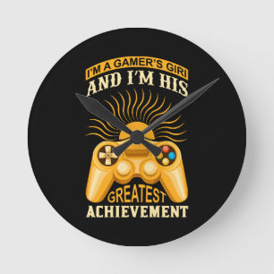 Relógio Redondo Garota gamer