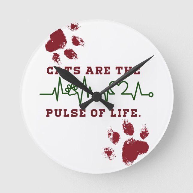 Relógio Redondo Gato (Frente)